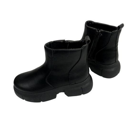 Y2K Godiva Lady Boots Women's Platform Black Round Toes Zip Size 7.5 Round Toes - Picture 3 of 8
